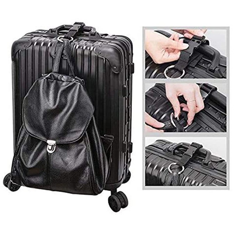 Clysburtuony 2 pcs Luggage Straps with Ring Hooks and Buckle