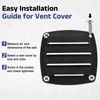 uxcell 2 Pcs Boat Vent Cover, 3.35x3.35 Inches Plastic Louvered