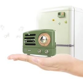 Muzen OTR Magnetic Sticker Speaker Portable Bluetooth Speaker,Apply for Metal Surface, Wireless Bluetooth 5.3 and Type-C Charge, Mini Size with Big Loud, Retro Style Home Accessory