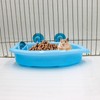 2-Pack Plastic Small Animal Bathtub & Food Bowl – Blue