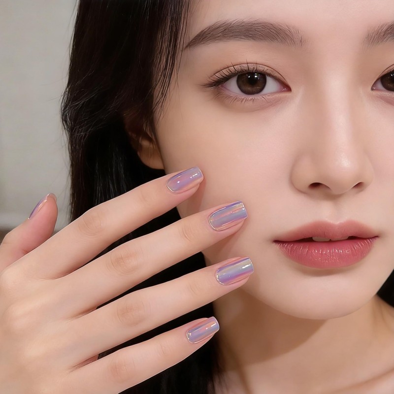 Lwenjing Nail Tips, 24 Pieces, Handmade Nails, Short, Spring and