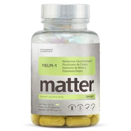 Matter YIELPI-1, Suplemento Berberina GlucoVantage®, Mora Blanca, Picolinato de Cromo y Pimienta Negra, Supresor de apetito, Estimula la producción na
