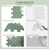 10 Sheet Thicker Subway Tiles Peel and Stick Backsplash,12"x12" Green