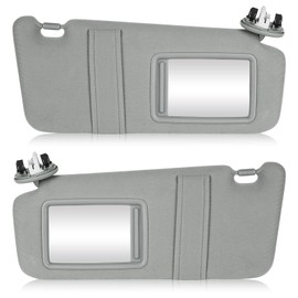 Left & Right Sun Visor with Light for Toyota Camry 2007-2011 with Sunroof, Driver & Passenger Side Gray Sunvisor Replace 74320-06800-B0 74310-06800-B0