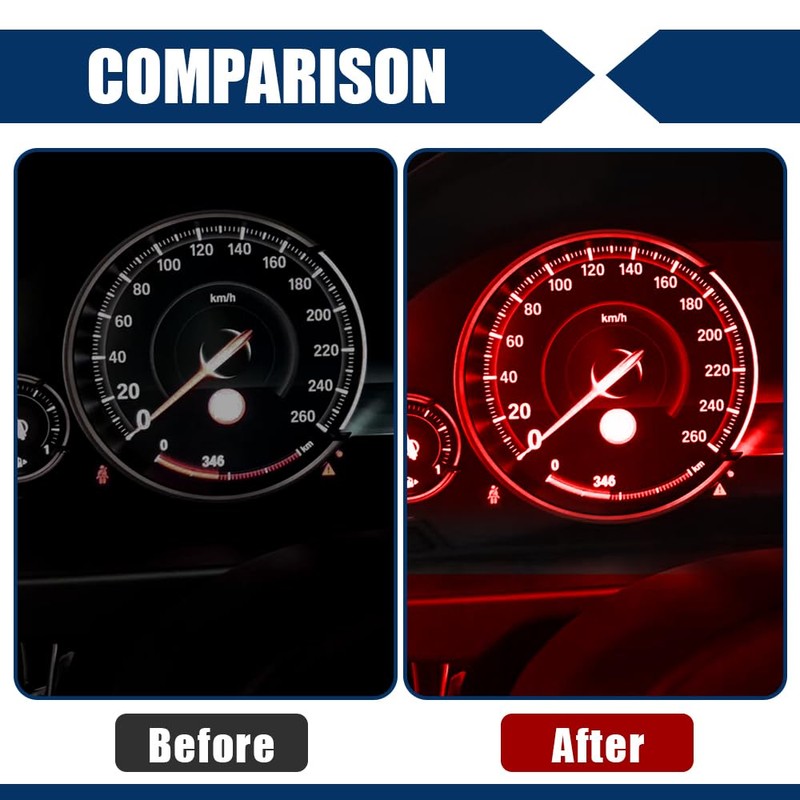 QZTYTY 20PCS T5 LED Lights for Car Dashboard, Led Dash