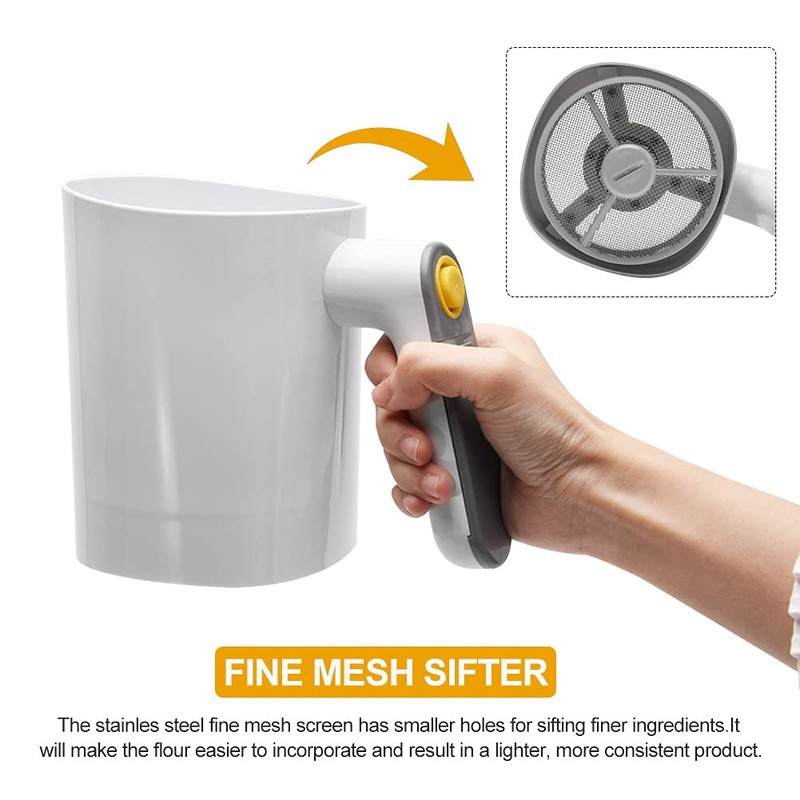 Battery Operated Electric Flour Sifter for Baking, Electric Flour Sifter