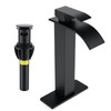 Fransiton Tall Vessel Sink Faucet Matte Black Faucet for Bathroom