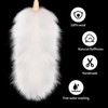 FeelfunFeather Extendable Lambswool Duster 29-110 Inch,Anti-Static Flexible Head, Stainless Steel