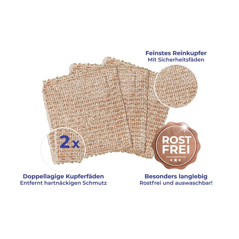 Wenko 4065330500 Copper Towel, Set of 3, 13 x 16