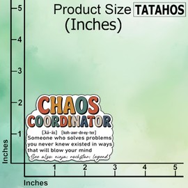 (3Pcs) Chaos Coordinator Definition Stickers Funny Sarcastic Quote Humor Motivational Inspirational Gifts Waterproof Vinyl Decals for Kindle Water Bottle Bumper Car Hard Hat Phone Laptop 3x2.3