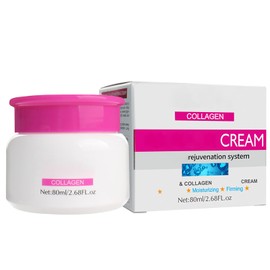 Hydrating Collagen Face Cream - 80ml Moisturizer for Daily Use on Face and Neck, Nourishes and Promotes Even Skin Tone