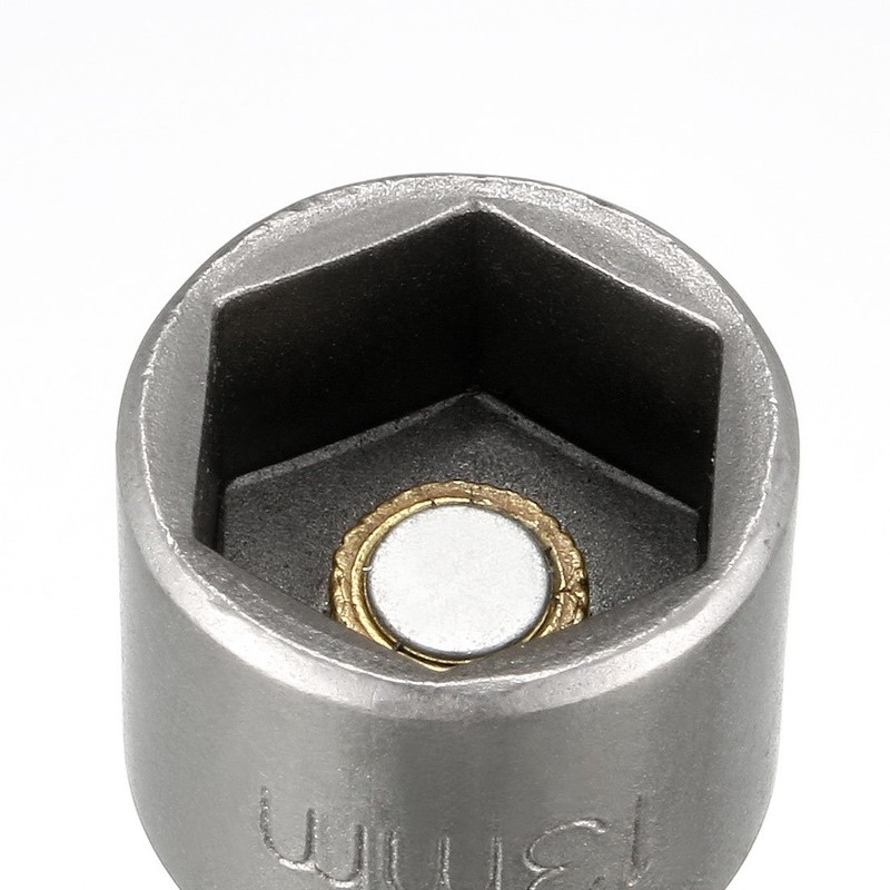 sourcingmap 2 Pcs 1/4" Quick-Change Hex Shank 13mm Magnetic Nut