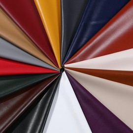 Faux Leather Fabric Smooth Vinyl Leatherette Light Upholstery Crafts Material,16 Colours,Durable & Tough Luxurious Nappa,Neotrims UK. Old Tan Brown, 1/2 Meter