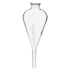 Corning Pyrex Lifetime-Red 8200-100 Borosilicate Glass Pear-Shaped Oil Centrifuge Tube with White Graduations, 100ml Capacity