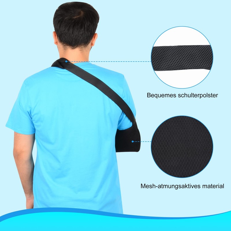 supregear Arm Sling, Lightweight Adjustable Mesh Shoulder Immobiliser Rotator Cuff
