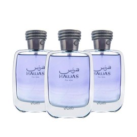RASASI Hawas For Him EDP Spray 100ML (3.4 OZ) Long Lasting and Luxurious Scents for Men. (PACK OF 3)