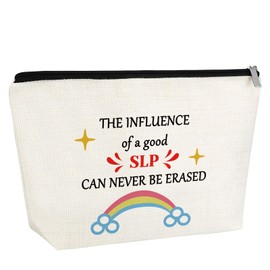 Slp Speech Therapist Gifts Makeup Bag Appreciation Gift for Speech Pathologist Retirement Thank You Psychology Gifts for Women Sister Daughter Cosmetic Bag Birthday Retirement Gift Travel Pouch