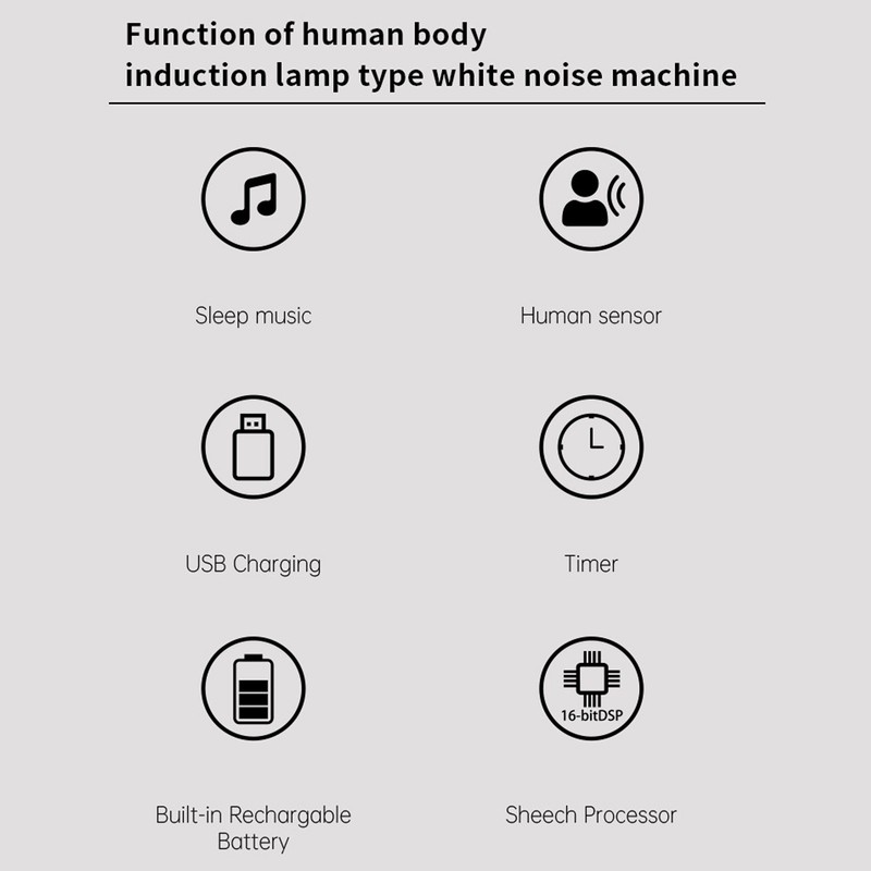 White Noise Sound Machine Night Lamp White Noise Device Baby