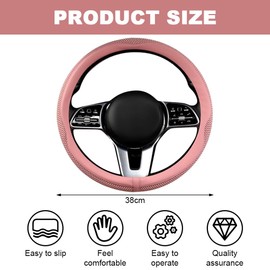 GmeDhc Steering Wheel Cover, Car Steering Wheel Cover, Universal Steering Wheel Cover, 37-39 cm, Non-Slip Breathable Steering Wheel Cover for Car Accessories, Steering Wheel Cover