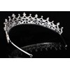 SAMKY Wedding Bridal Hair Accessories Silver Rhinestone Crystal Tiara Crown