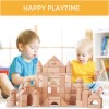Zonxie 80pcs Wooden Natural Building Blocks Set with Storage Bag