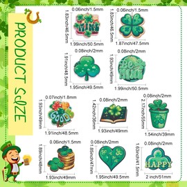UR URLIFEHALL 20 Pcs Green Shamrock Wooden Charms Saint Patrick's Day Charms Shamrock Ornaments Hanging Ornament Cutouts for Saint Irish Day Decor