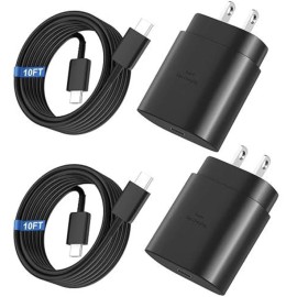 NA Type C 10FT Super Fast  Charger, Pack Of 2, Color Black