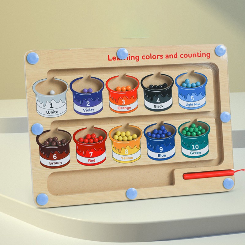 Children Magnetic Color Number Maze Fine Motor Skill Brain Training