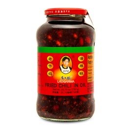 Lao Gan Ma Fried Chili in Oil – 730g (25.75 oz) | Authentic Chinese Chili Crisp | Spicy & Savory Condiment for Noodles, Rice, Stir-Fries & More | Crunchy & Flavorful