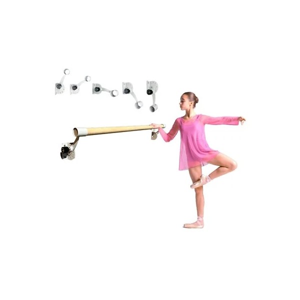 Athletic Bar Ballet Barre 8' Ft Long Wall 2 Section