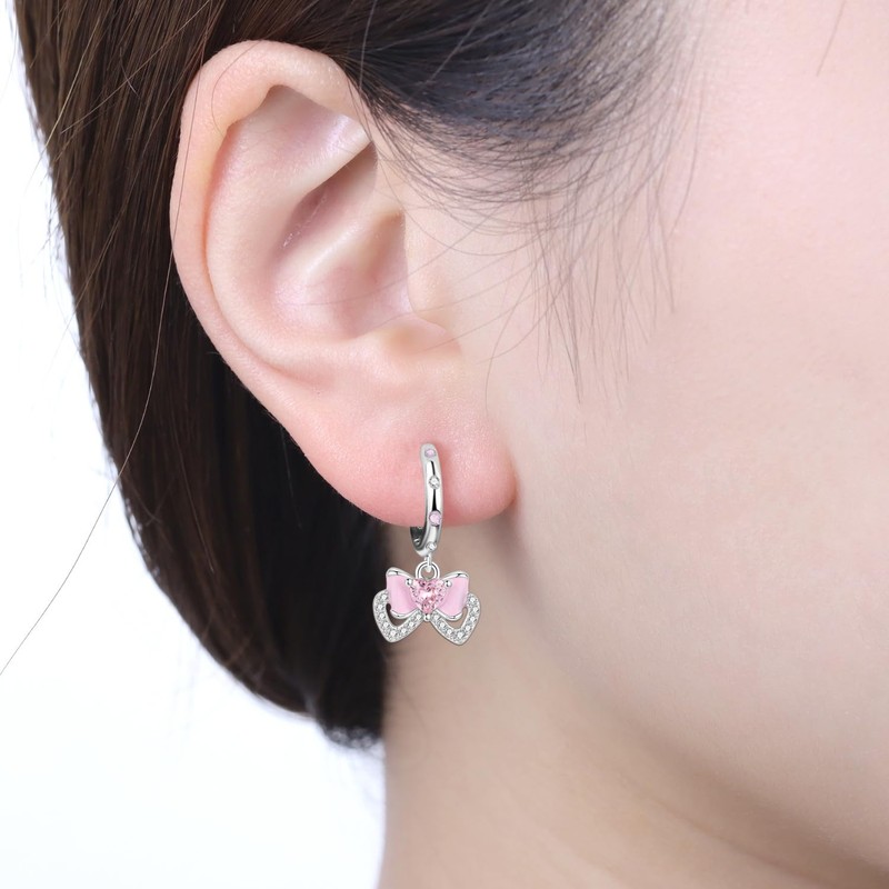 MISEFF 925 Sterling Silver Drop & Dangle Earrings for Women,Butterfly