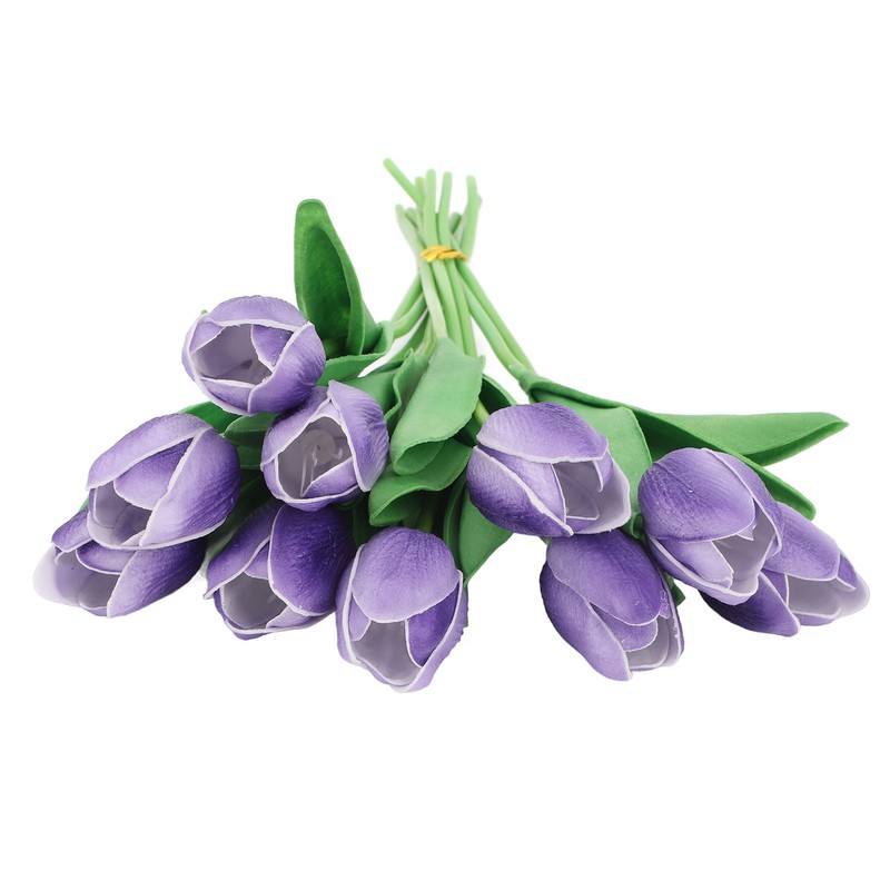 10pcs Artificial Tulip Flowers High Simulation Flowers Decor for Living