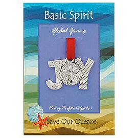 Basic Spirit Handcrafted Christmas Ornament - Joy Save Our Oceans - Home Décor, for Tree Decoration