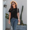 KevaMolly Basic Black T Shirts for Women UPF 50+ Short