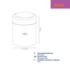 Kela 21381 Ano Swing Lid Bin Stainless Steel 1.5 L