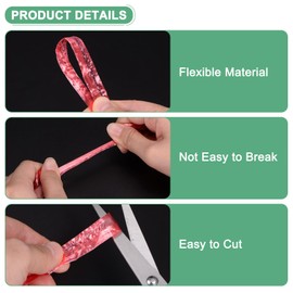 M METERXITY 2-Rolls Polyester Nylon Plastic Rope Twine, 4cm Width 110M Length Household Bundled Plastic Ropes Roll for Crafting/Gardening/Packing/Carrying [360FT/4330IN, Red]