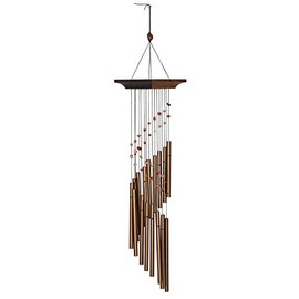 Woodstock Chimes Signature Collection, Woodstock Mystic Spiral, 22'' Amber Decor Designs Wind Chimes for Outdoor, Patio, Home or Garden Décor (MSA)