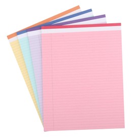 HAKZEON 8-Pack 8x11 Inch Perforated Lined Writing Note Pads, 80GSM Colored Legal Pads Writing Pads, 30 Sheets College Ruled Legal Notepads [Unknown Binding]