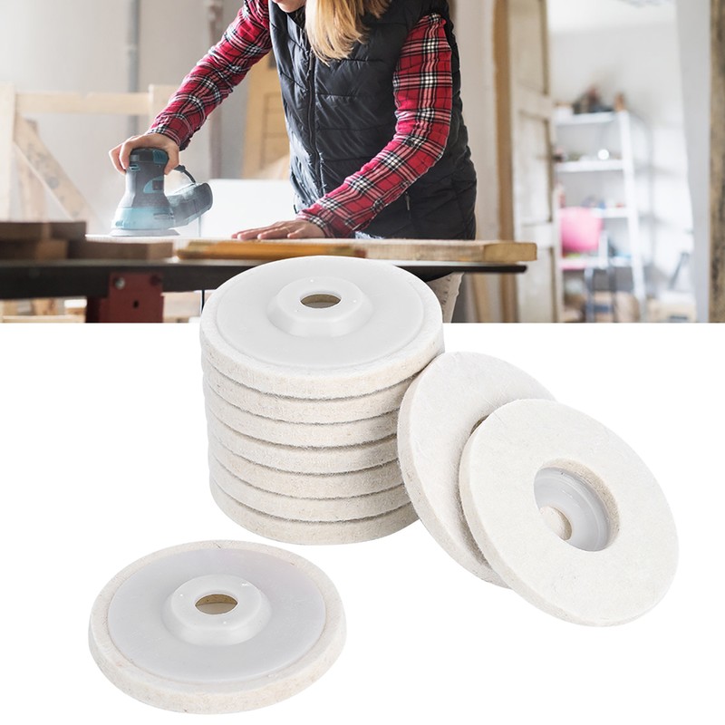 10pcs Angle Grinder Polishing Discs Wool Buffing Grinding Wheel Pads