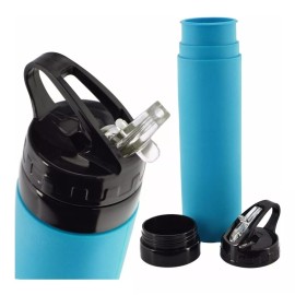 TechMel Botella Portatil Plegable Silicon Irrompible Todo Terreno