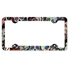 Sugar Skull License Plate Frame