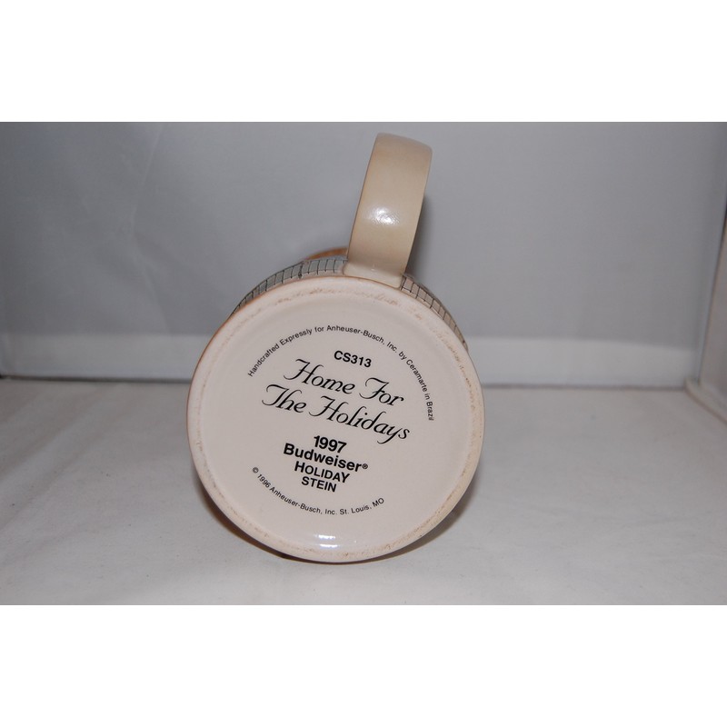 1997 Budweiser Holiday Stein Home for the Holidays