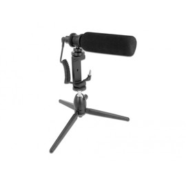 Delock Vlog Shotgun Microphone Set for Smartphones and DSLR Cameras