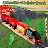 Battery Operated Locomotive Train Set for Wooden Train Tracks, Electric