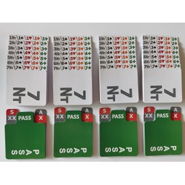 Bid Pal - Bridge Bidding Boxes Refills - Plastic Lacquered - Sets of 4