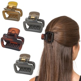 MOTIBACK 4Pcs Hair Claw Clips for Wome, 2 Inch Matte Hair Clips Cute Size Jaw Clips No Slip Hair Accessories for Women Girls