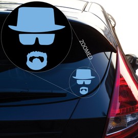 Yoonek Graphics Walter White Heisenberg Breaking Bad Decal Sticker for Car Window, Laptop, Motorcycle, Walls, Mirror and More. # 548 (8" x 7.2, Other)