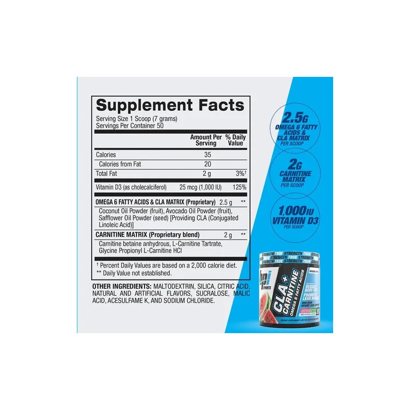 Bpi Clacarnitine - Cla Y L-carnitina, Sabor Sandía