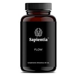 Sapientia Flow - Promueve PRODUCTIVIDAD y CLARIDAD MENTAL Nootrpico 100 natural, Gluconato de Zinc, Pasiflora, L-teanina, Verbena, Selenio, Complejo  