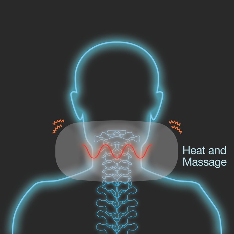 Travelmall Switzerland Multi-Functional Heat & Massage Neck Support for Airplane,